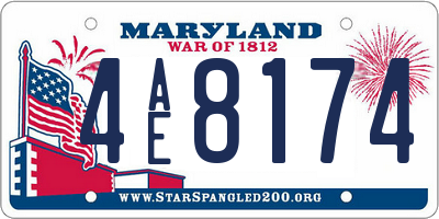 MD license plate 4AE8174