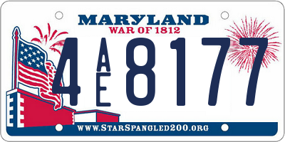 MD license plate 4AE8177
