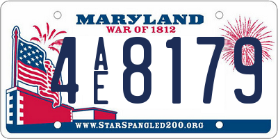 MD license plate 4AE8179
