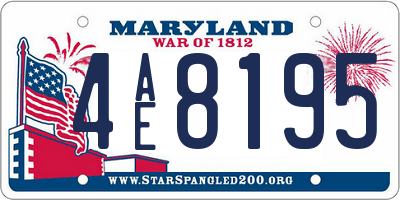 MD license plate 4AE8195