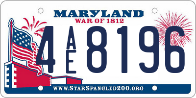 MD license plate 4AE8196