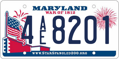 MD license plate 4AE8201