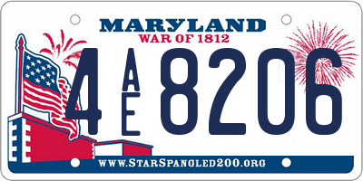 MD license plate 4AE8206