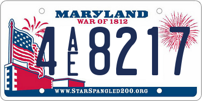 MD license plate 4AE8217