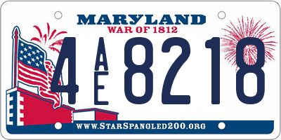 MD license plate 4AE8218