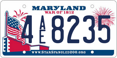 MD license plate 4AE8235