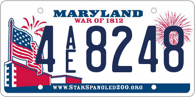 MD license plate 4AE8248
