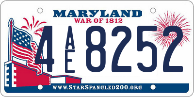 MD license plate 4AE8252