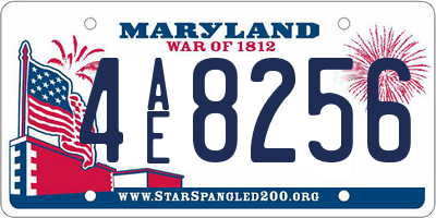 MD license plate 4AE8256