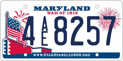 MD license plate 4AE8257