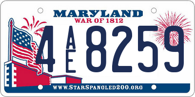 MD license plate 4AE8259