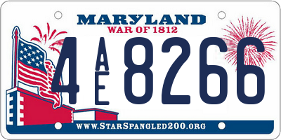 MD license plate 4AE8266