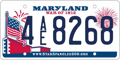MD license plate 4AE8268