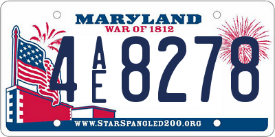 MD license plate 4AE8278