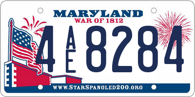 MD license plate 4AE8284