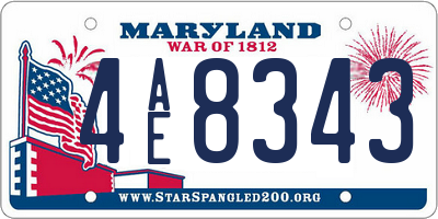 MD license plate 4AE8343