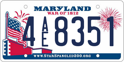 MD license plate 4AE8351