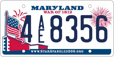 MD license plate 4AE8356