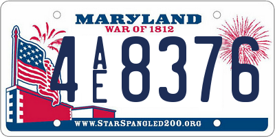 MD license plate 4AE8376