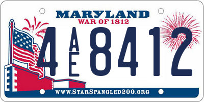 MD license plate 4AE8412