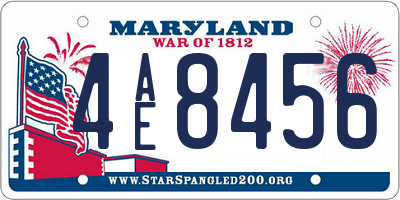 MD license plate 4AE8456
