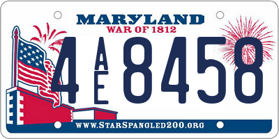 MD license plate 4AE8458