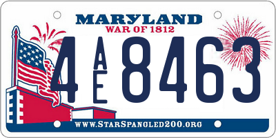 MD license plate 4AE8463