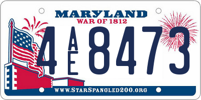 MD license plate 4AE8473