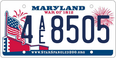 MD license plate 4AE8505