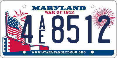 MD license plate 4AE8512