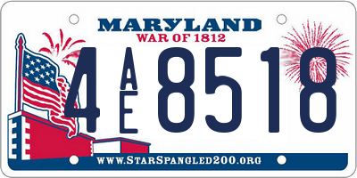 MD license plate 4AE8518