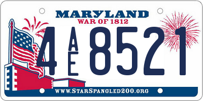 MD license plate 4AE8521