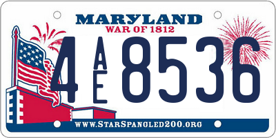 MD license plate 4AE8536