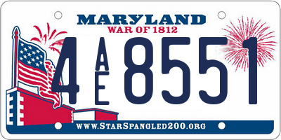 MD license plate 4AE8551