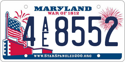 MD license plate 4AE8552