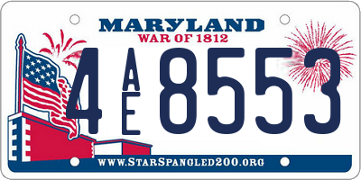 MD license plate 4AE8553