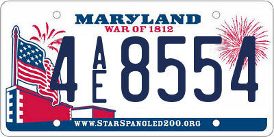 MD license plate 4AE8554