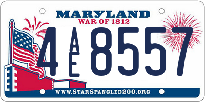 MD license plate 4AE8557