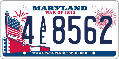 MD license plate 4AE8562