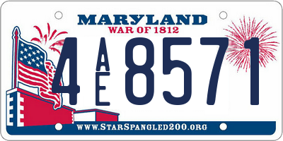 MD license plate 4AE8571