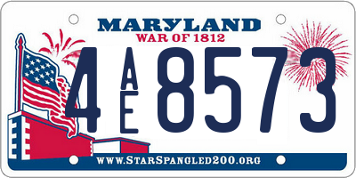 MD license plate 4AE8573