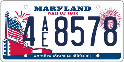 MD license plate 4AE8578