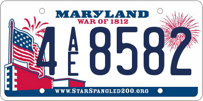 MD license plate 4AE8582