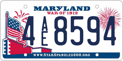 MD license plate 4AE8594