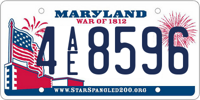 MD license plate 4AE8596