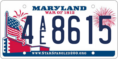 MD license plate 4AE8615