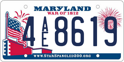 MD license plate 4AE8619