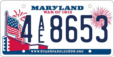 MD license plate 4AE8653
