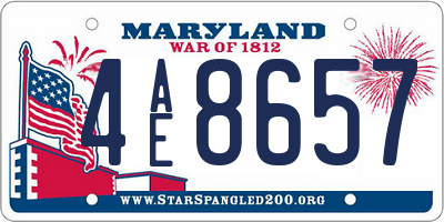 MD license plate 4AE8657