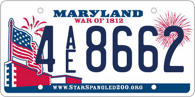 MD license plate 4AE8662